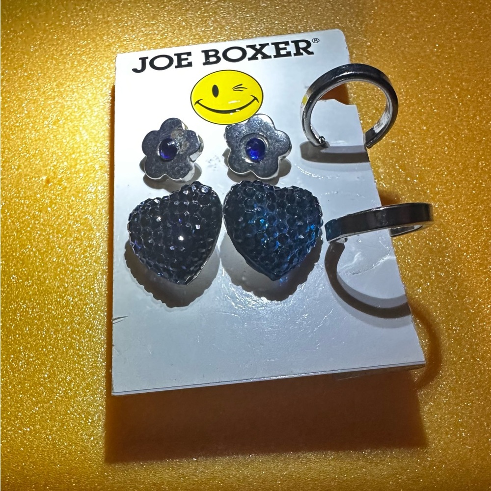 Joe Boxer Blue and Silver Earring Set
